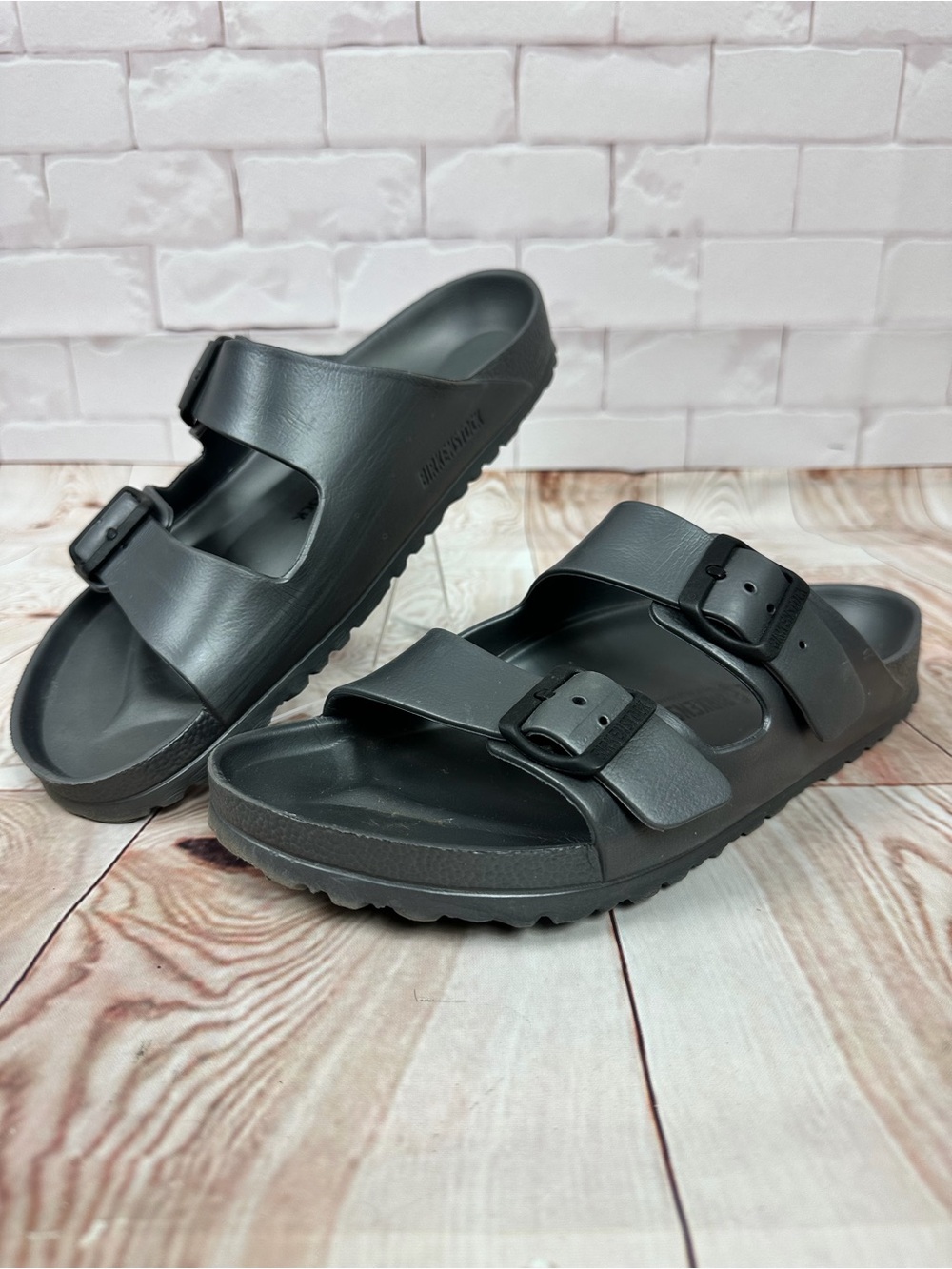 Birkenstock Black Footbed with Logo Print